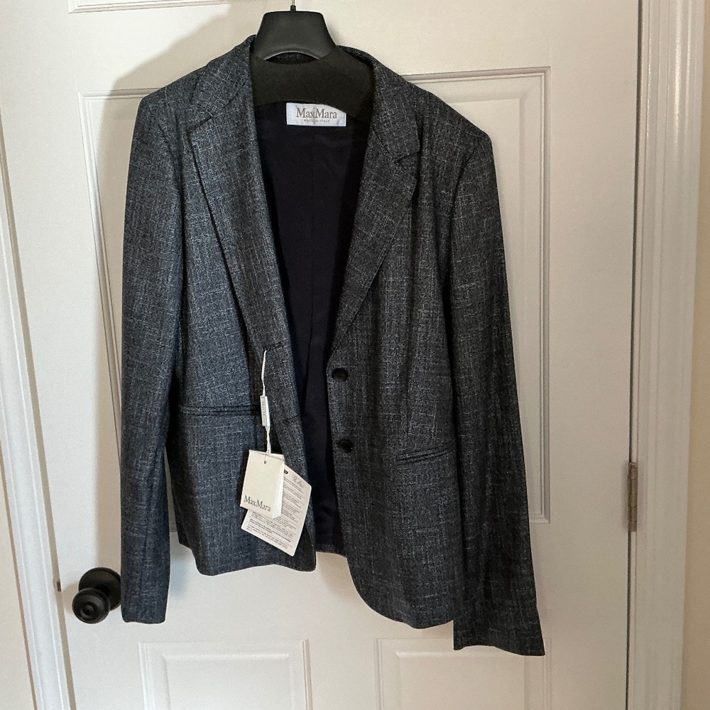 Max Mara blue jacket new with tags